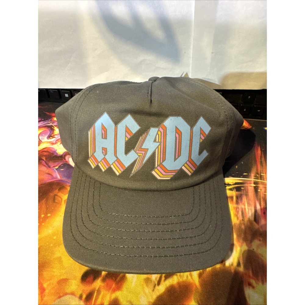 AC/DC Band Snapback Hat Cap Gray